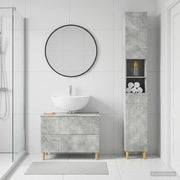 Set di Armadi da Bagno da 2 Pezzi ARNHEM Grigio Cemento 3417525
