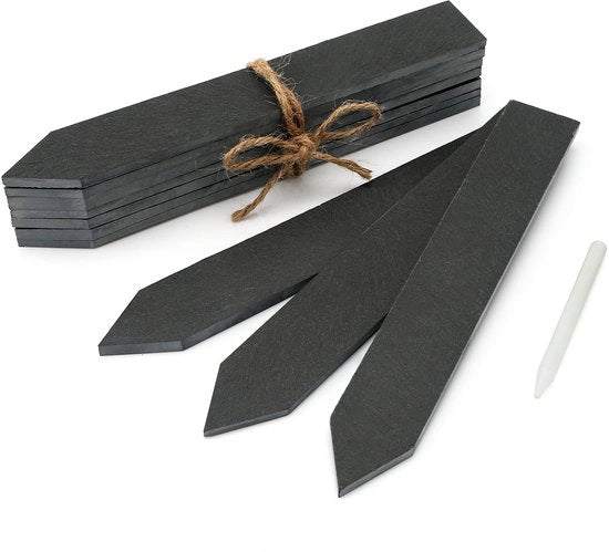 Etichette per piante in pietra 10 pezzi - Etichette riutilizzabili - Marche per giardino - Etichette per piante grandi - Ambientali - Resistenti e spesse - Etichette per giardino