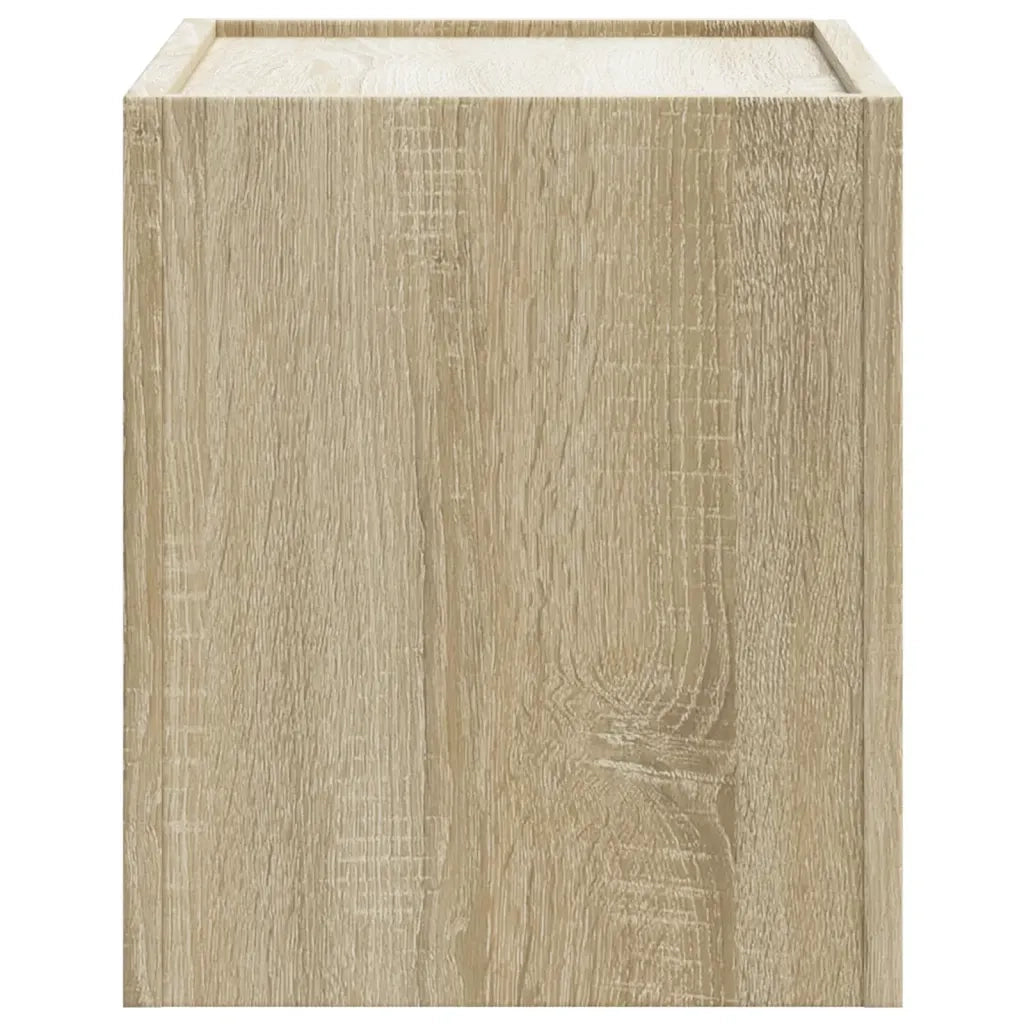 Comodino a Muro-Tavolino da notte sospeso Rovere Sonoma 45x30x35 cm 241772