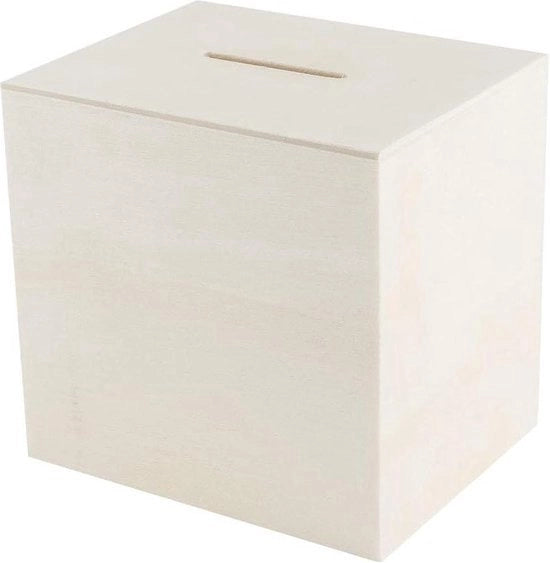 Cassa di Risparmio per Bambini - Cassa di Risparmio in Legno Scatola per Attività Creativa e Decorazione Chiusura in Plastica