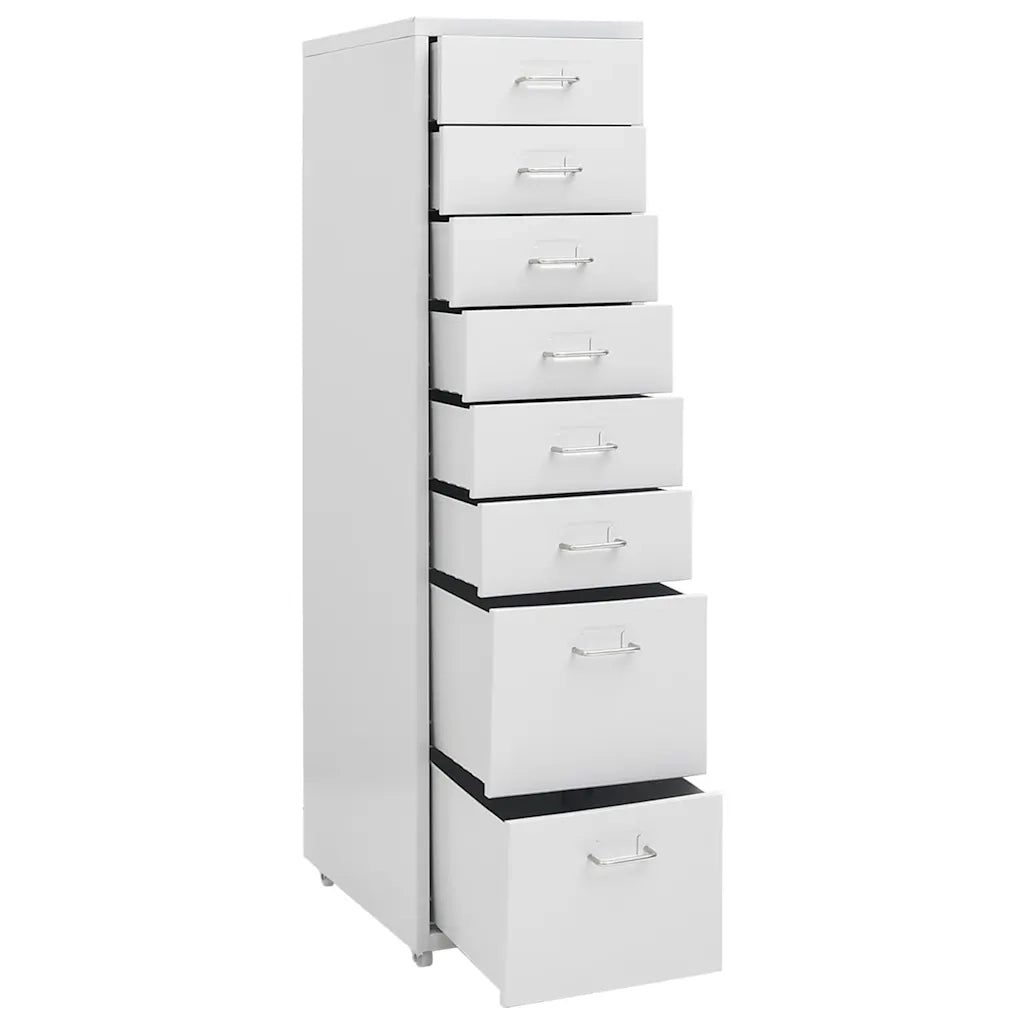 Schedario Mobile Grigio 28x41x109 cm in Metallo CFW9765252