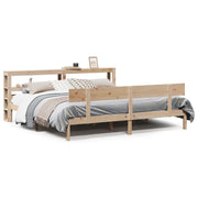 Letto matrimoniale | Letto per adulti | Letto senza Materasso 180x200 cm in Legno Massello di Pino