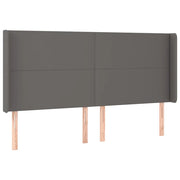 Testiera | Testata ad Orecchio Grigio 203x16x118/128 cm in Similpelle