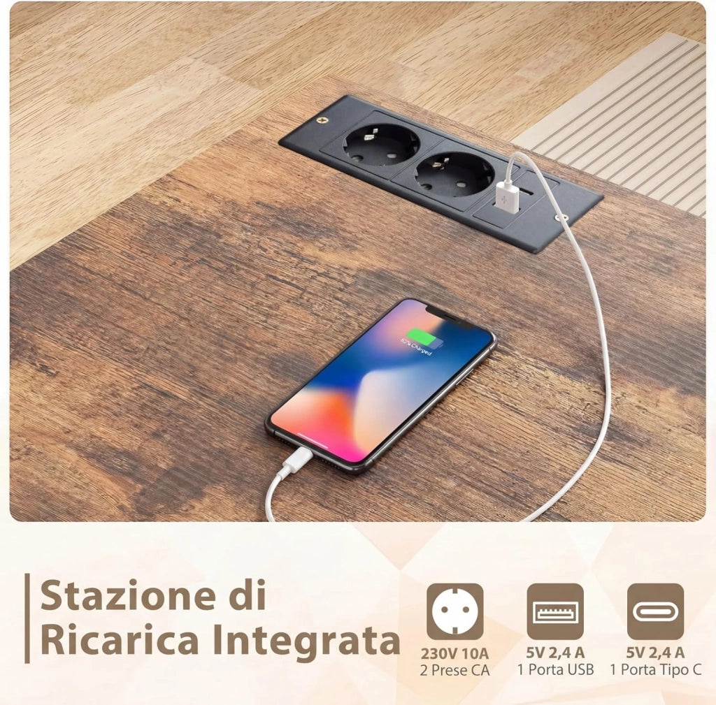 Carrello da Cucina con Ruote, Isola da Cucina con 3 Portaspezie 1 Cassetto Armadietto a 2 Porte, Carrello Portaoggetti con Portasciugamani,82x46x92 cm (Nero, con presa)