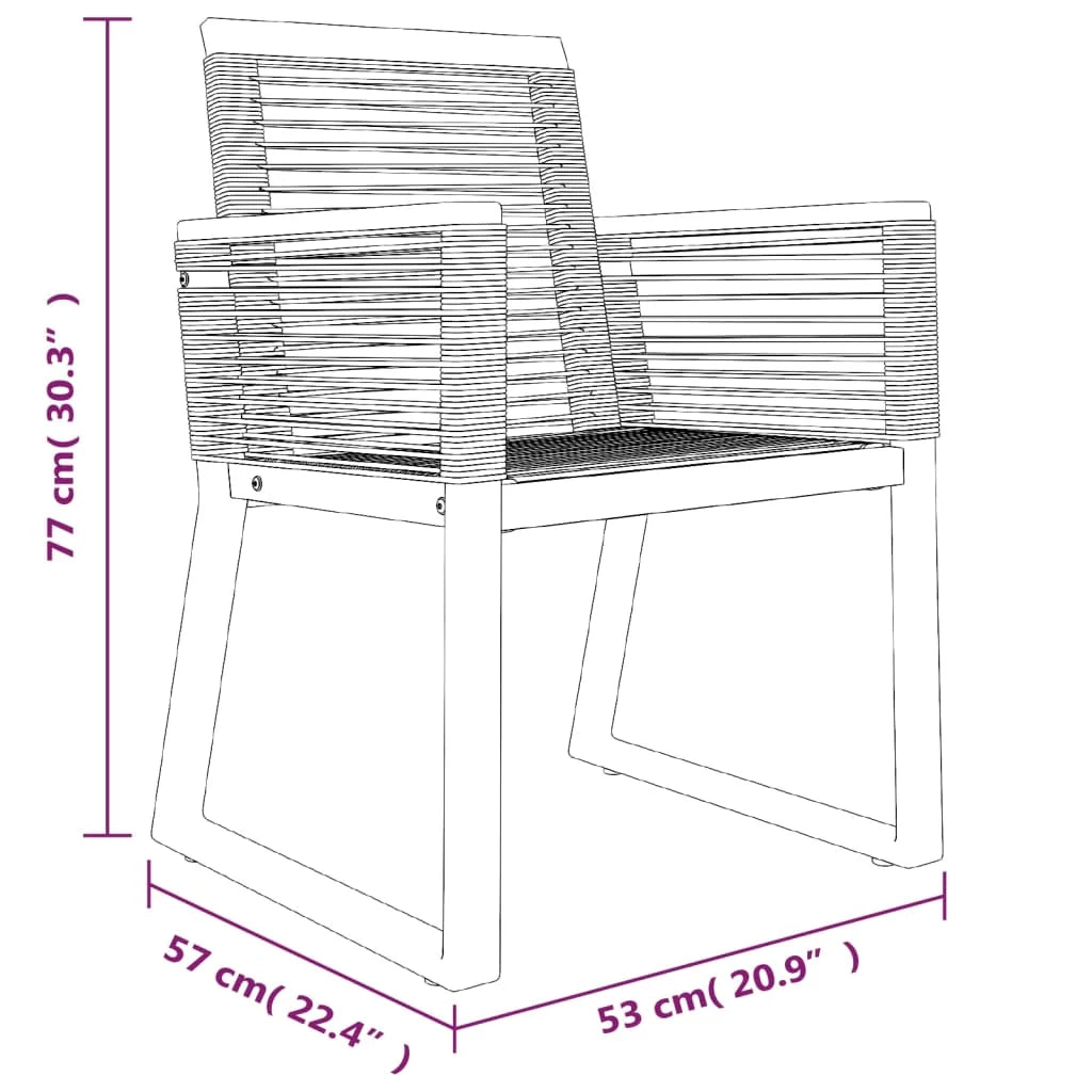 Set da pranzo da giardino in rattan nero PVC da 5 pezzi 02_0014779
