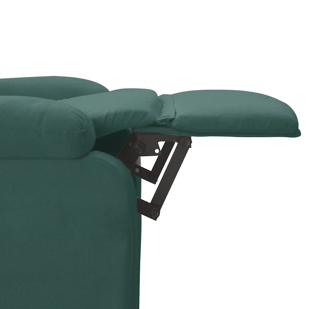 Divano Sedia-Poltrona Reclinabile in Tessuto Verde Scuro 490608