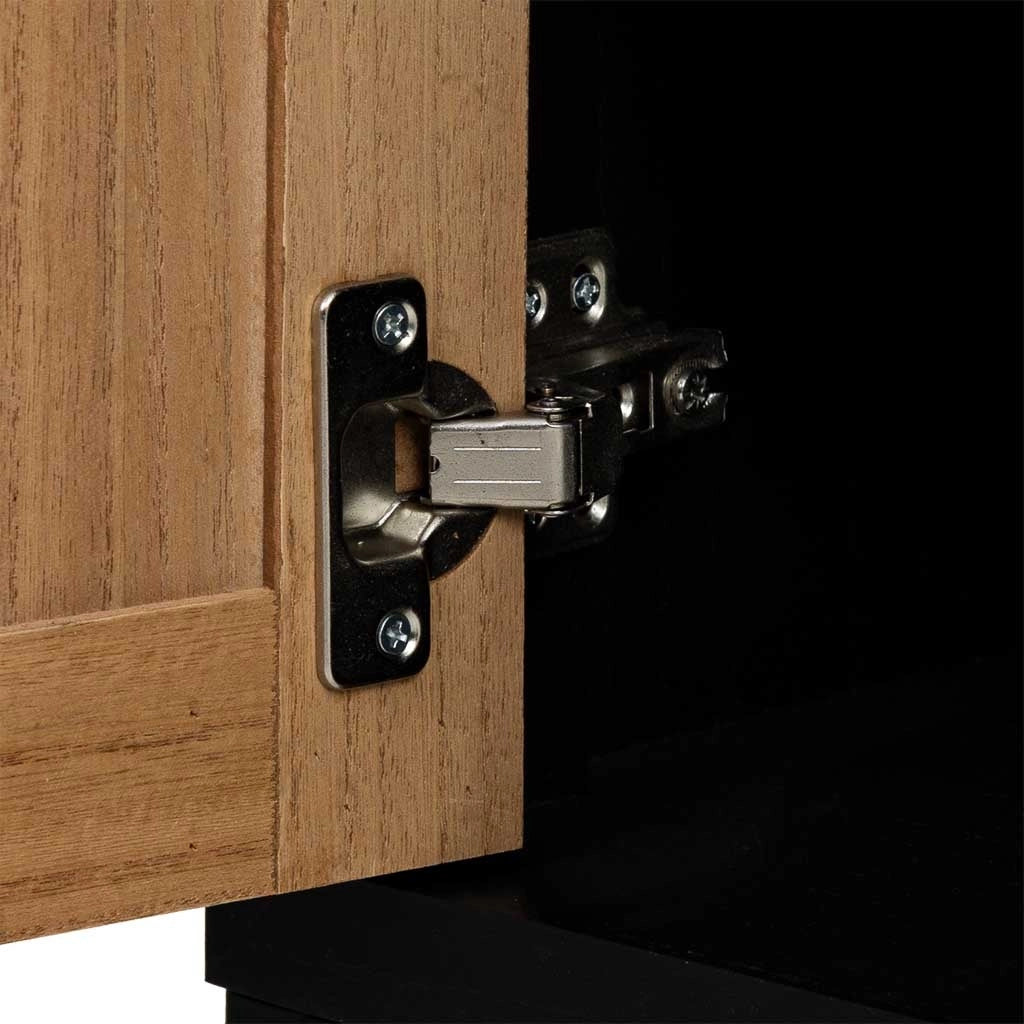 Comodino 1 anta in legno e metallo 40x35x61h cm