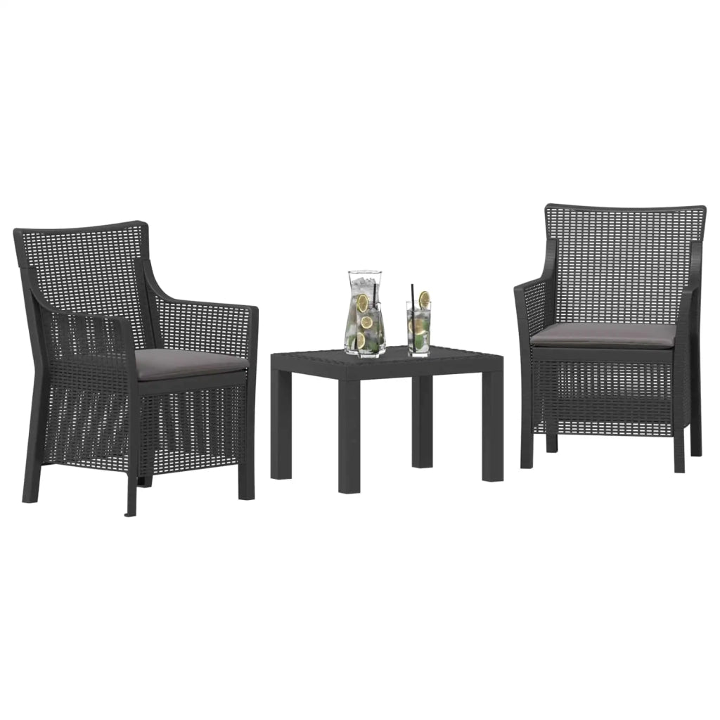 Set di relax con cuscino 3 pcs Antracite PP 42035144