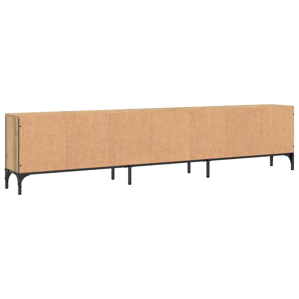 Mobile TV Cassetto Rovere Artigianale 200x25x44cm in Truciolato