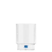 Zafferano Set 6 Tumbler Teca Mare Decorazione Riccio in Vetro Borosilicato Soffiato a Mano, Design Impilabile per Tavola Elegante ed Originale