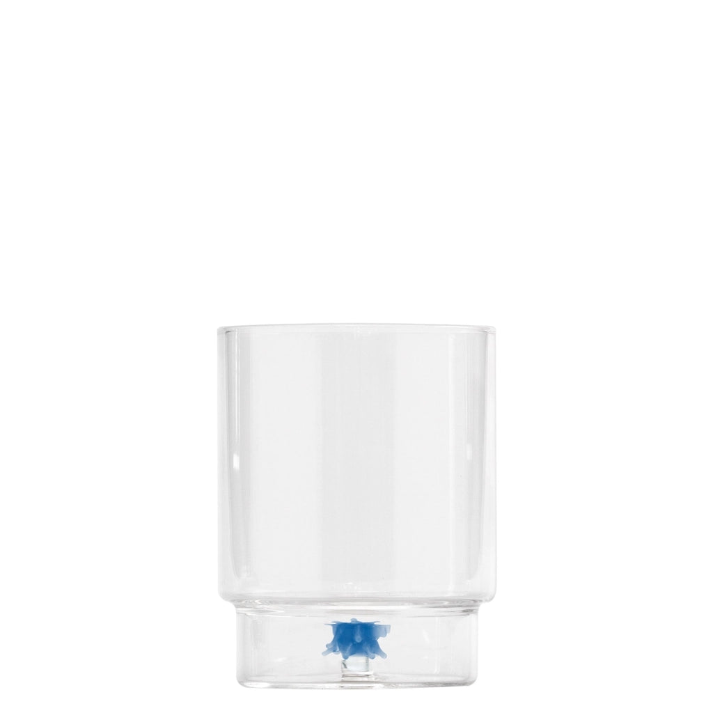 Zafferano Set 6 Tumbler Teca Mare Decorazione Riccio in Vetro Borosilicato Soffiato a Mano, Design Impilabile per Tavola Elegante ed Originale