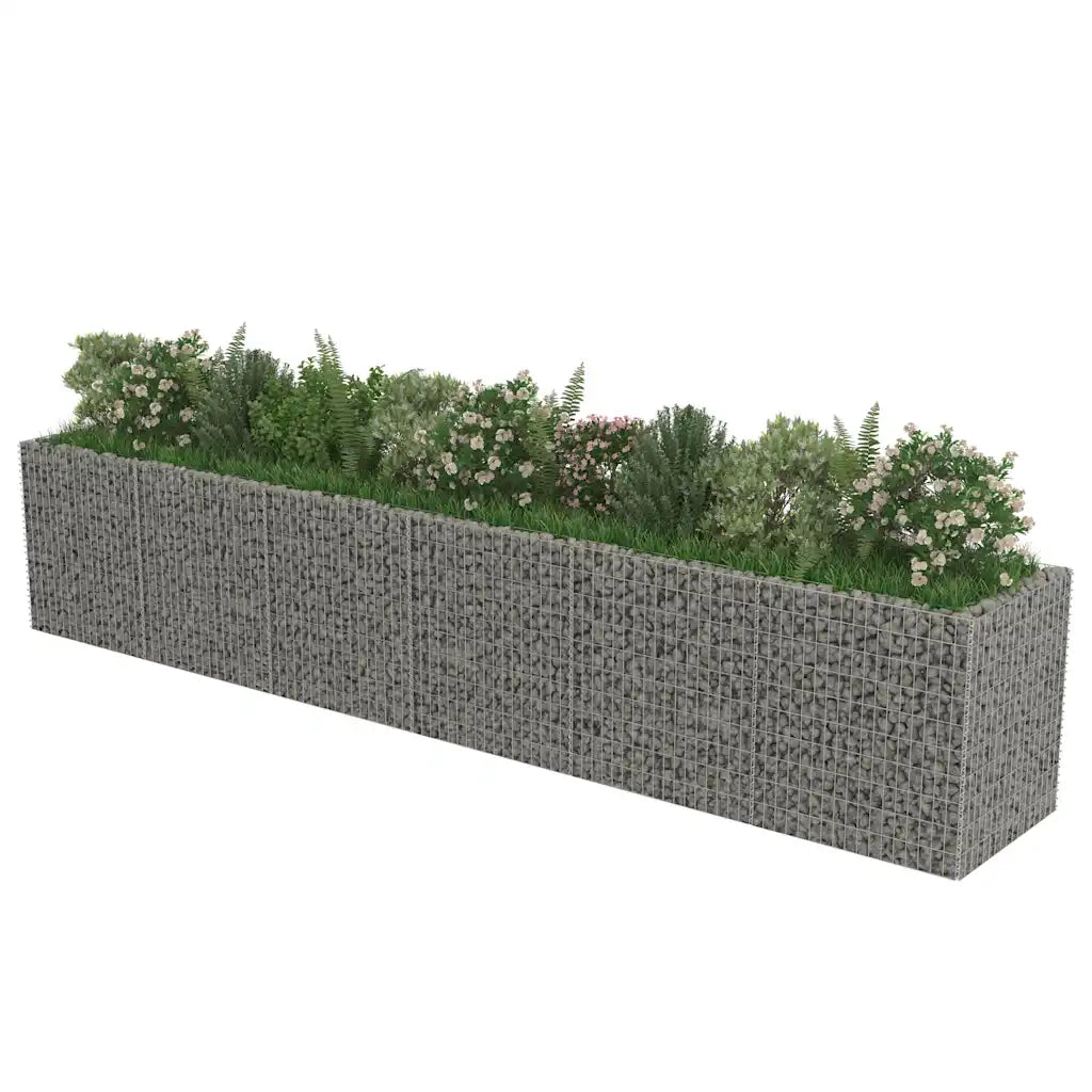 Gabbione Letto Rialzato in Acciaio Zincato 540x90x100 cm 143554