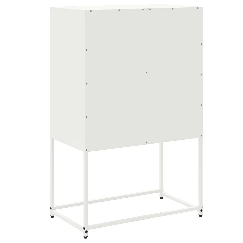 Credenza-Buffet-Armadio da cucina Bianca 68,5x38,5x107 cm in Acciaio 312195