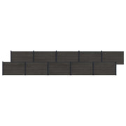 Pannello di Recinzione 10 pcs WPC e Alluminio Nero