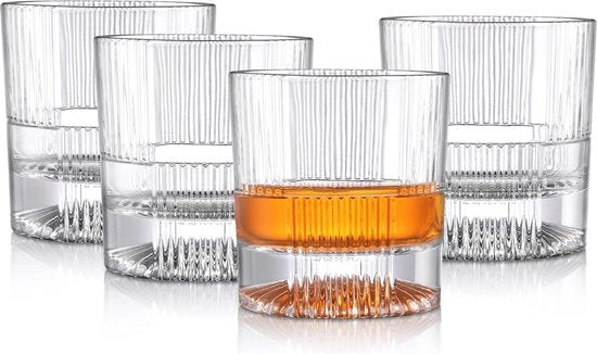 Set di 4 tumbler per whisky - 270 ml - lavabile in lavastoviglie