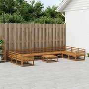 Set di divani da esterno 11 pcs Naturale