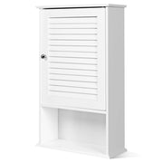 Armadietto da parete in legno da bagno con ripiani, Mobile da bagno sospeso 42x16,5x70cm Bianco