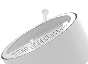 Camino a Bioetanolo Sospeso Ø72,4x30x220,4 cm Incyrcle Slim Bianco