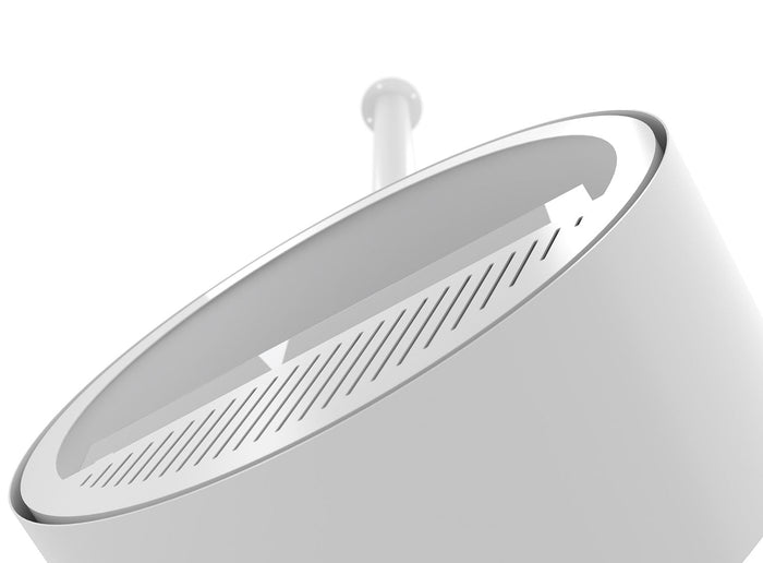 Camino a Bioetanolo Sospeso Ø72,4x30x220,4 cm Incyrcle Slim Bianco