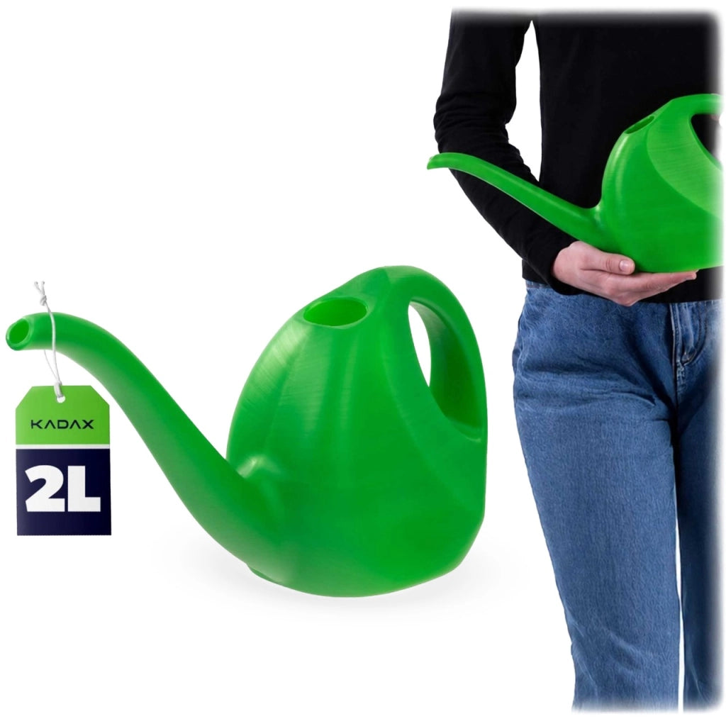 Annaffiatoio KADAX da 2 litri per giardino e casa, ideale per innaffiare fiori e piante. Piccolo, in plastica.