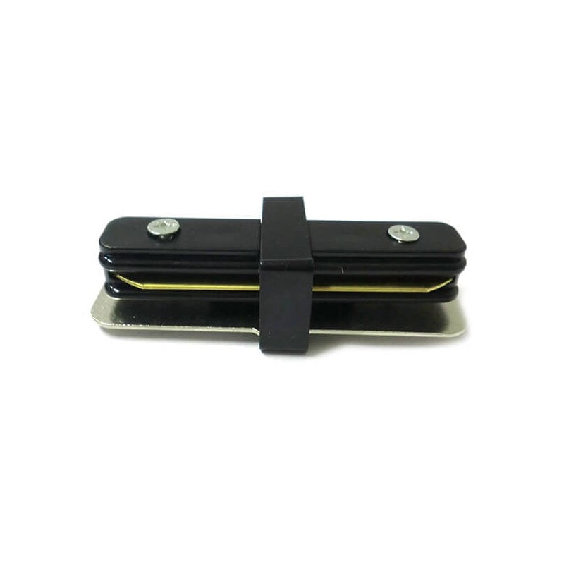 Giunto Lineare a I Connettore Per Binario Illuminazione Faretti Led Modello I Colore Nero Per Mono Fase