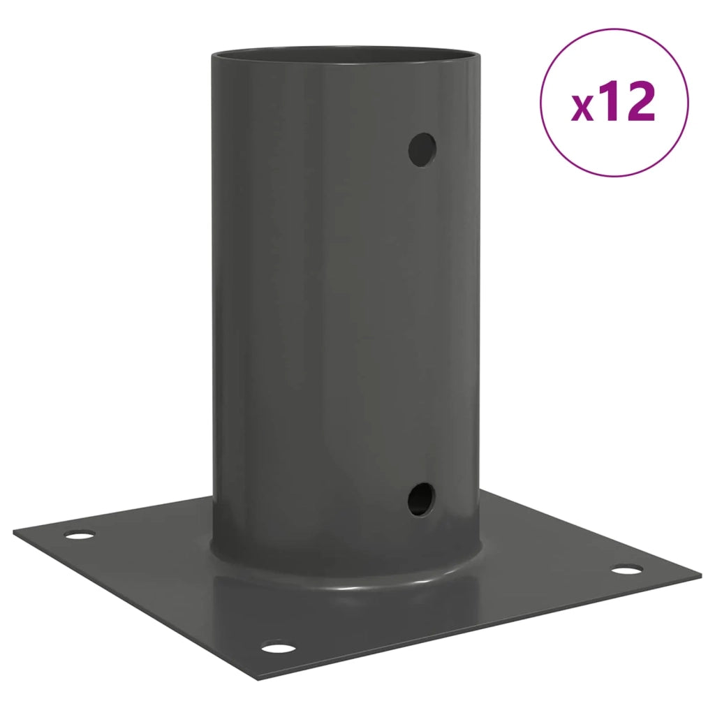 Ancora rotonda per terreno 12 pcs Antracite 15 x 15 x 15 cm 42030127
