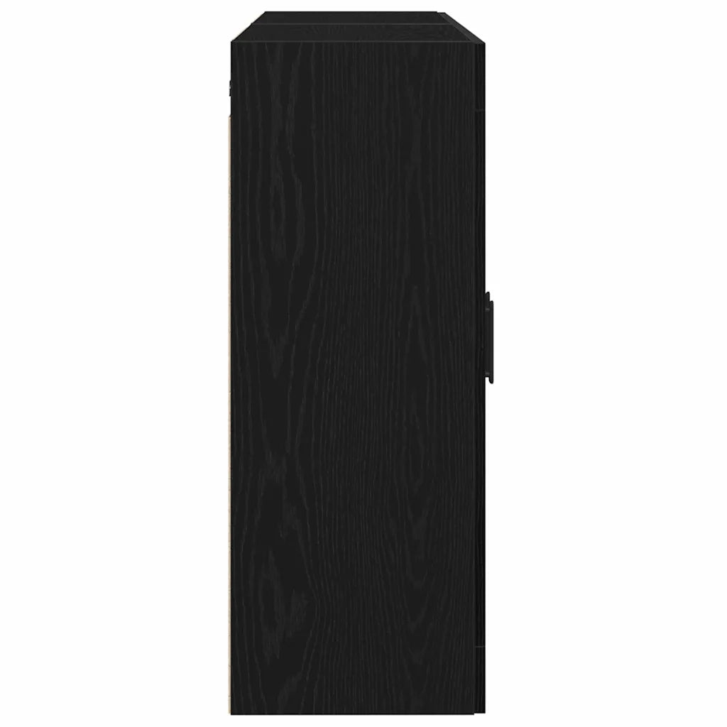 Mobile a muro 2 pcs Rovere Nero 69,5 x 34 x 90 cm 3333107
