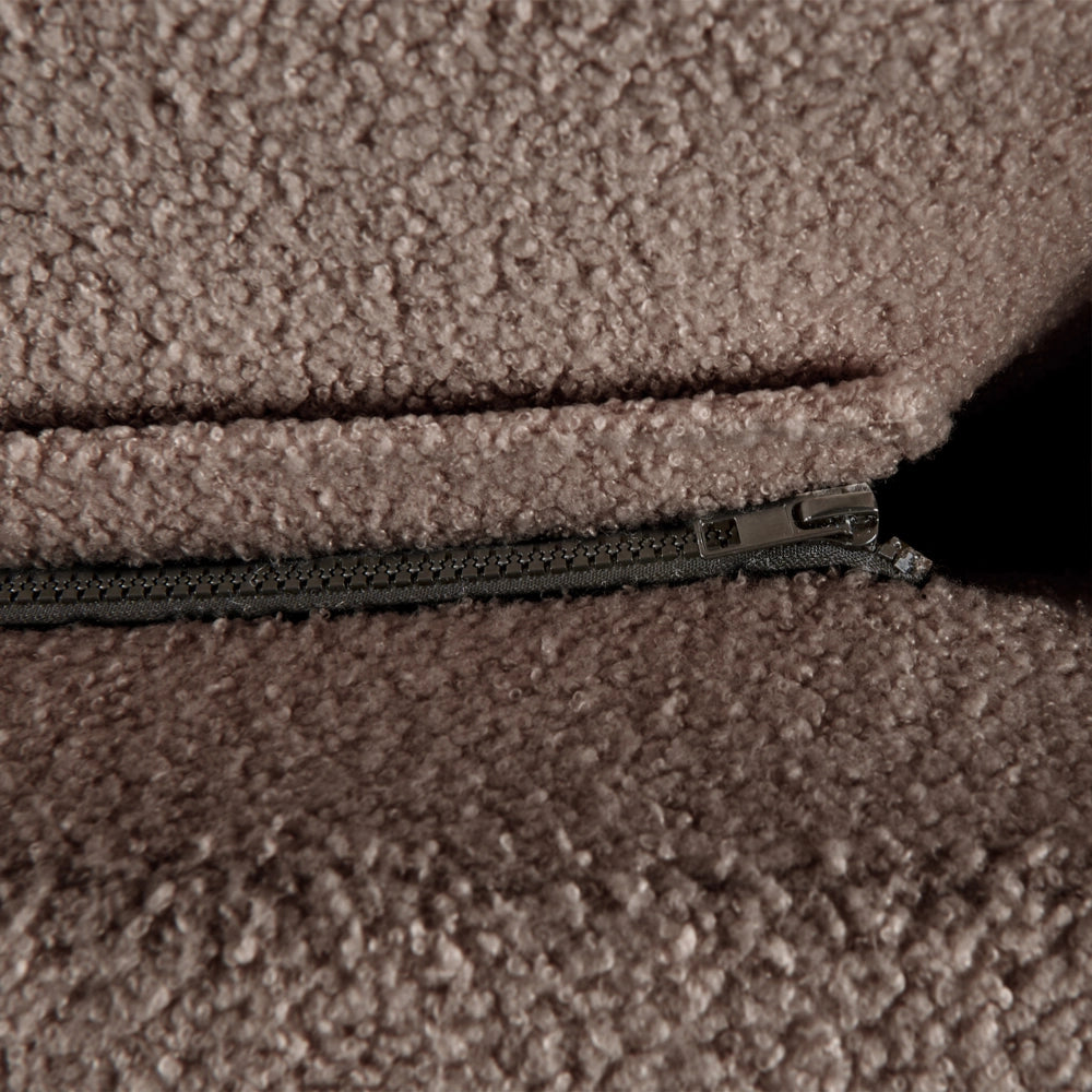 Letto matrimoniale imbottito in bouclè marrone 180 x 200 cm con rete a doghe stile moderno