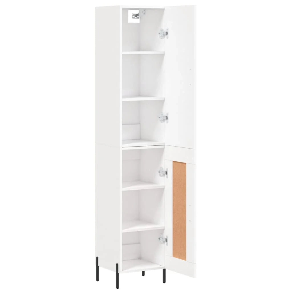 Buffet credenza cassettiera armadio mobile contenitore organizer cucina soggiorno salotto alto 34,5 x 34 x 180 cm legno ingegnerizzato bianco 02_0032417