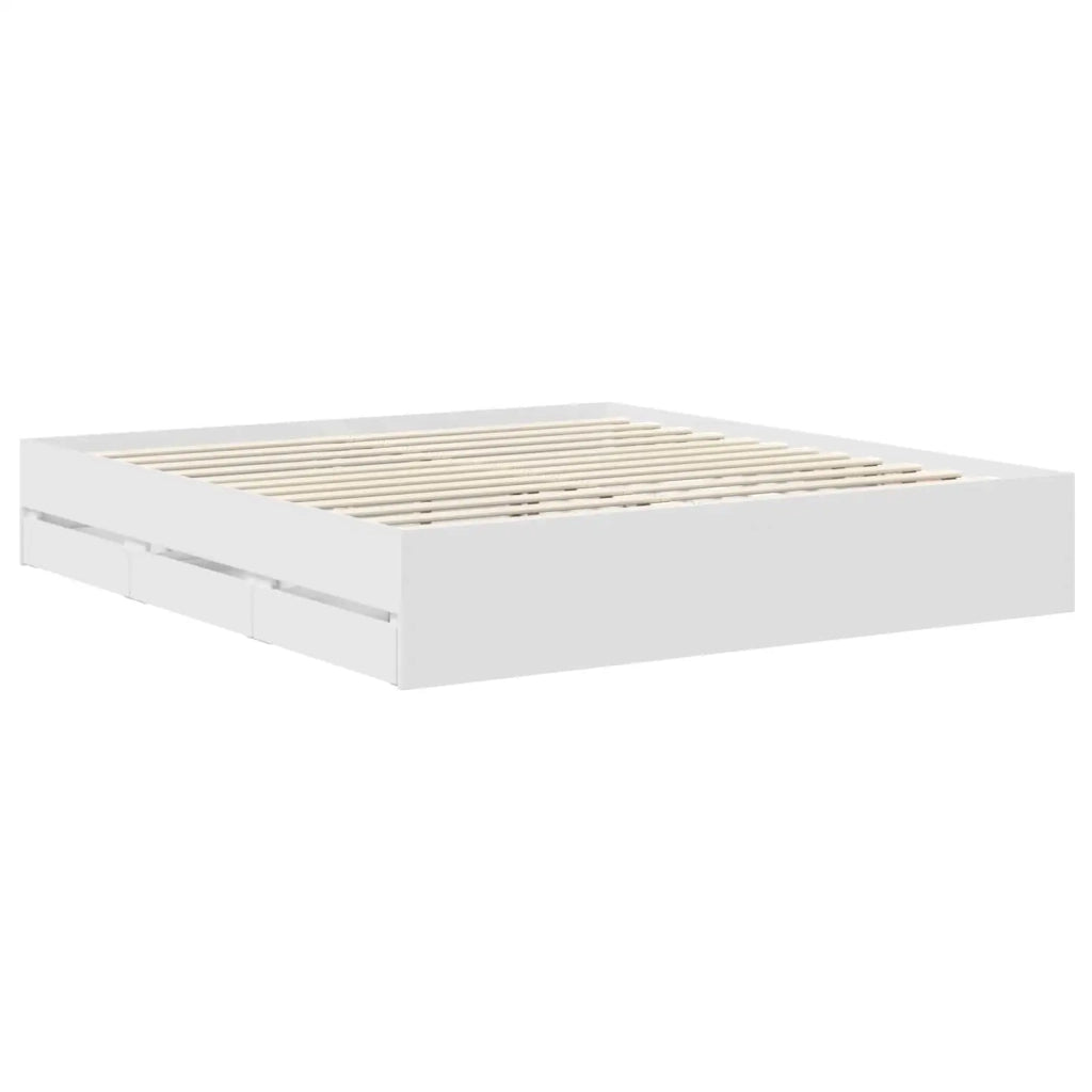 Struttura del letto Bianco 180 x 200 cm Legno Ingegnerizzato