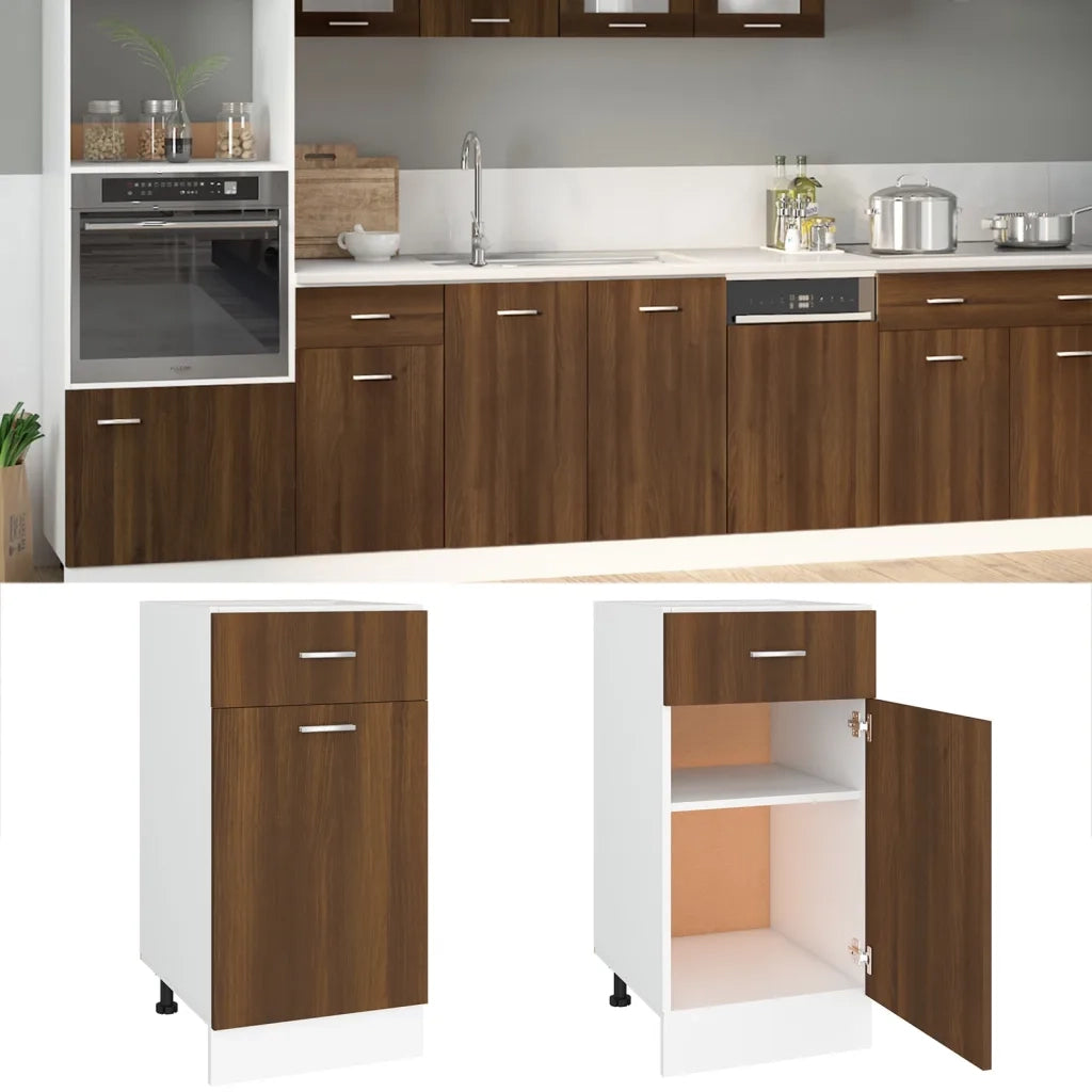 Mobile con Cassetto “Lyon” Rovere Marrone 40x46x81,5 815572
