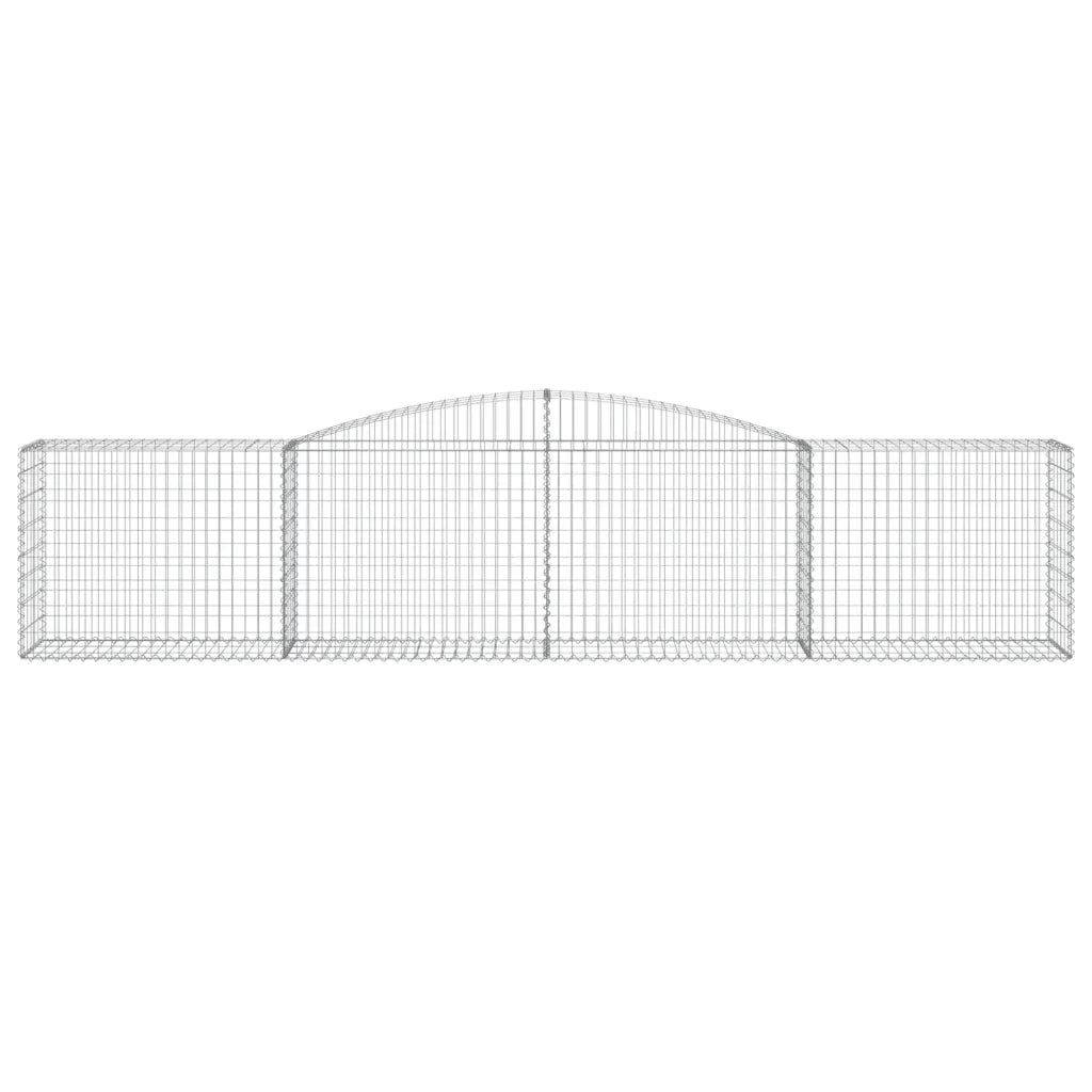 Cesti Gabbioni ad Arco 8 pz 400x50x80/100 cm Ferro Zincato 3146989