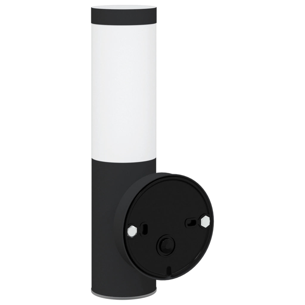 Luce da Parete da Esterno Nera Acciaio Inossidabile IP44