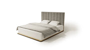 LETTO IMBOTTITO KREON 140x200 SOLIK ROVERE NATURALE