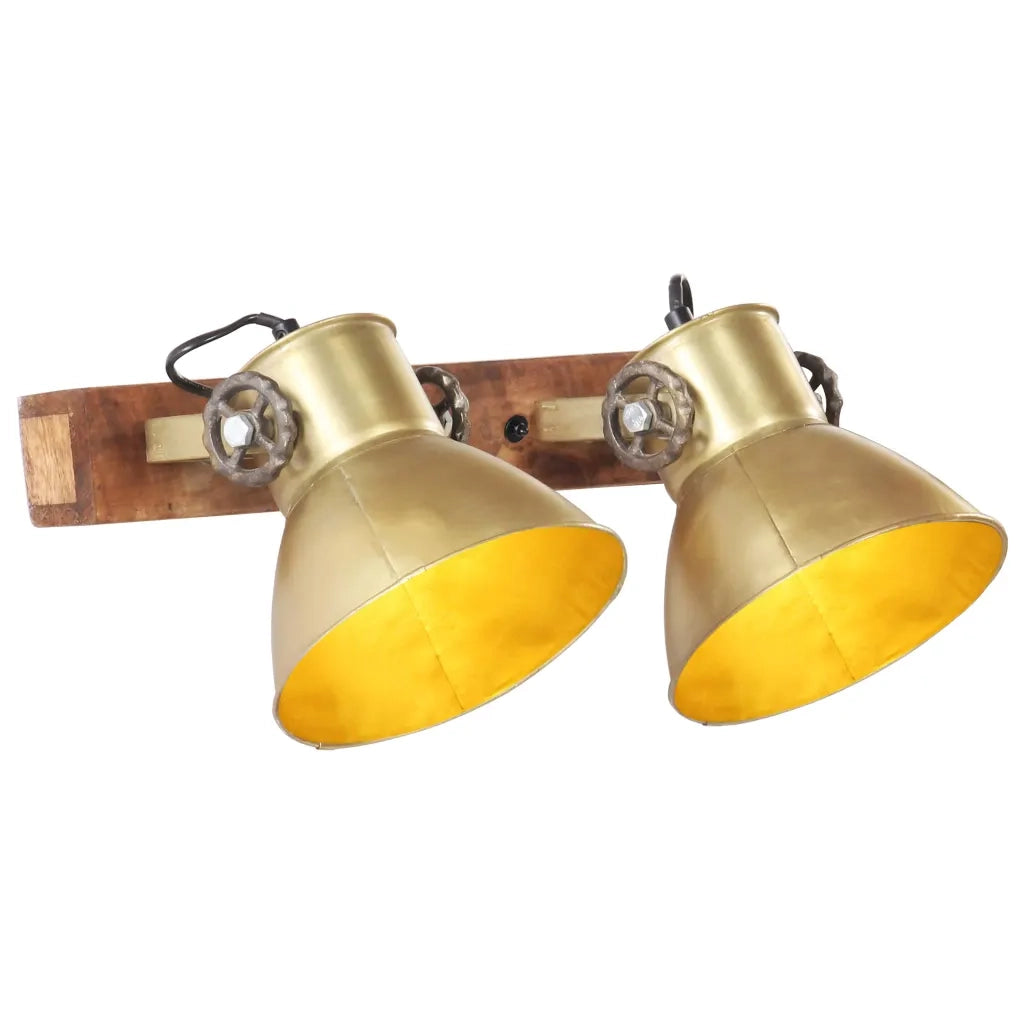 Lampada da Parete in Stile Industriale Ottone 45x25 cm E27 cod mxl 68805
