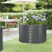 Letto da Giardino in Acciaio Zincato 100x100x68 cm Antracite 319056