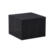 Tavolino da salotto Cuboid in legno nero effetto marmo
