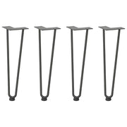 Set di 4 gambe a forcina per tavolino da caffè da 42 cm con piedini regolabili design moderno acciaio massiccio antracite 02_0056721