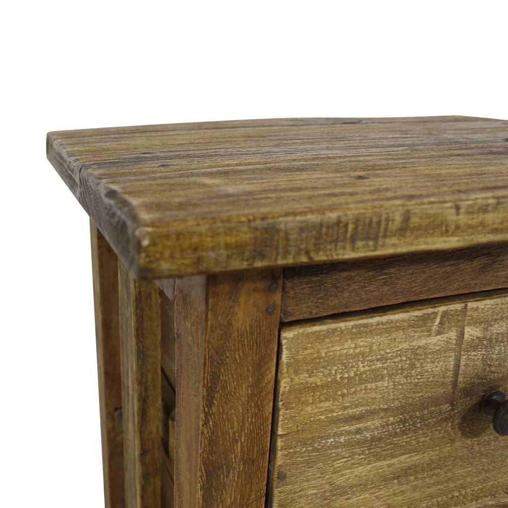 Comodino comodino cassettiera armadio mobili camera da letto legno massello di recupero 40 x 30 x 51 cm 1402053