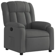 Poltrona | Sedia Relax reclinabile in tessuto grigio scuro