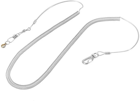 Attrezzo di addestramento per uccelli da volo 6m - Anti-bite - Per parrocchetti e arini - Leggero - Materiale plastico - Modello professionale - Cintura per uccelli