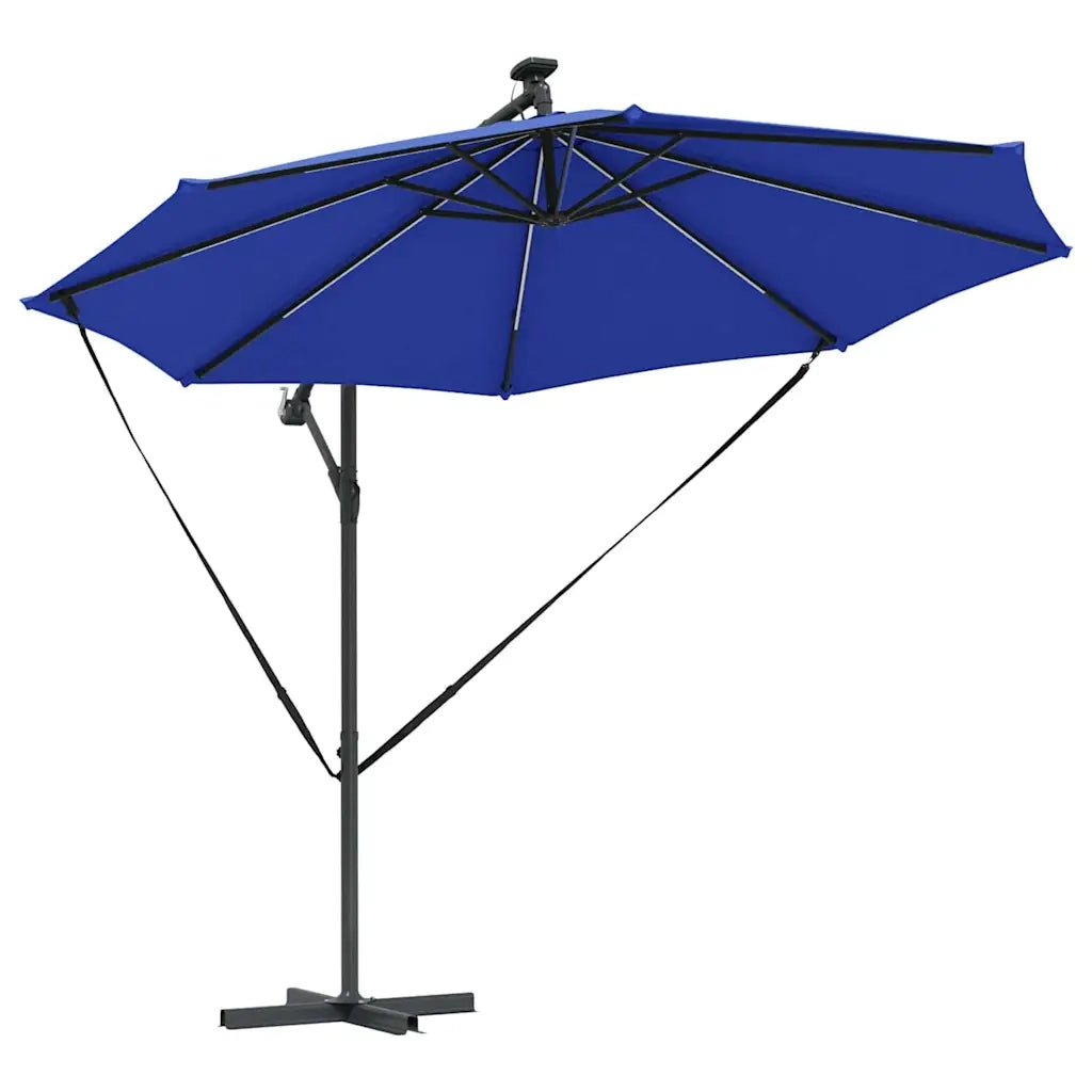 Ombrellone-Ombrello da giardino Azzurro 294 x 294 x 248 cm Poliestere e Alluminio