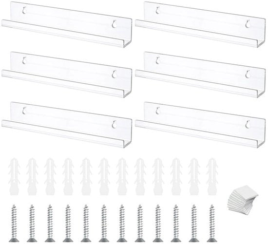Pannelli Acrilici Sospesi - Set da 6 - Per Dischi da Vinile e Decorazione
