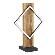 Lampada Scrivania Rustico Country Boyal Metallo Nero Plastiche Bianche Led 13W