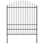 Recinzione da Giardino Woerden con Punta a Lancia in Acciaio 170x200 cm Nero 144945