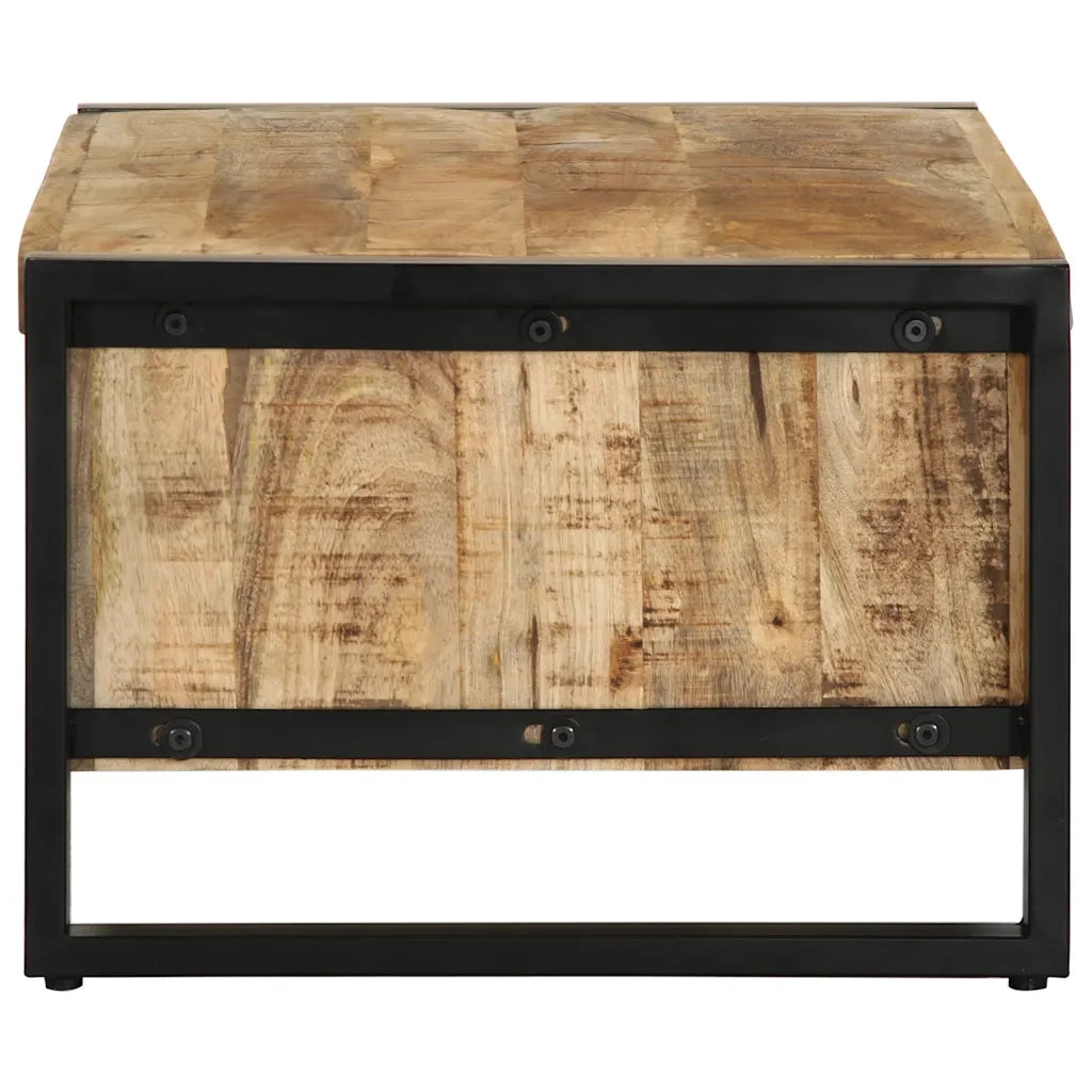 Tavolino da Salotto 90x50x36 cm Legno Massello di Mango Grezzo 4013555