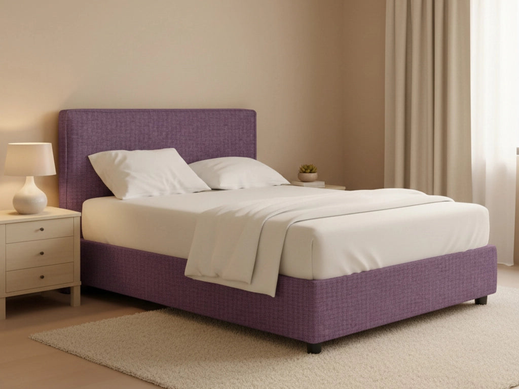 Gosport, Letto Piazza e Mezza Sfoderabile Made in Italy, Viola Lilla