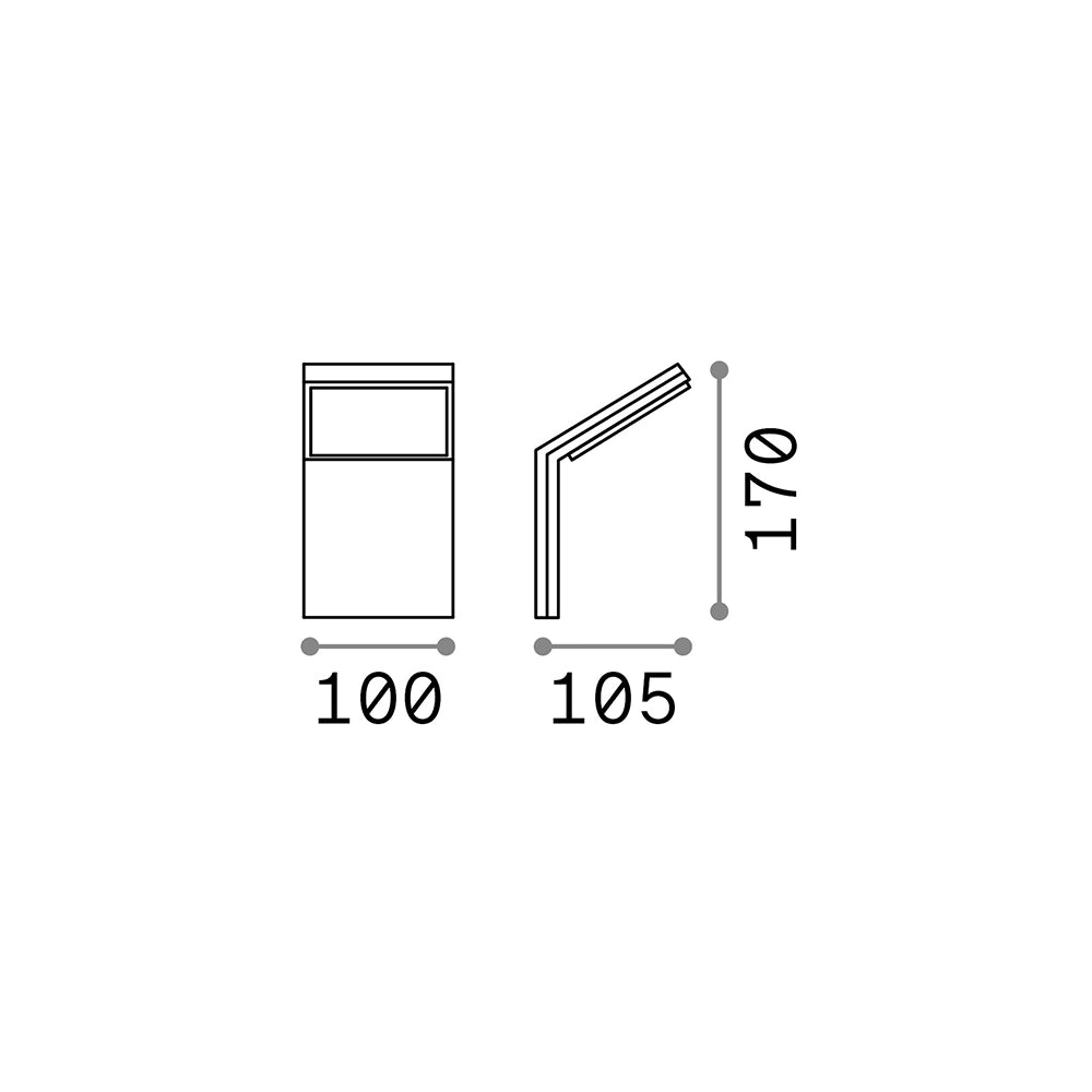 Applique Moderna Style Alluminio Bianco Led 9W 4000K Luce Naturale