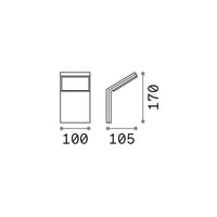 Applique Moderna Style Alluminio Bianco Led 9W 4000K Luce Naturale