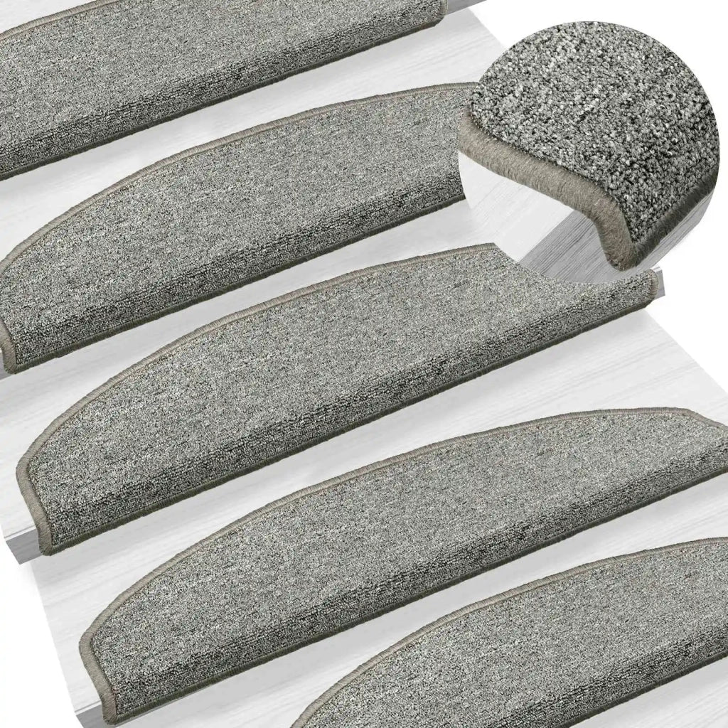 Tappetini per scale autoadesivi 15 pcs Grigio Chiaro 42038648